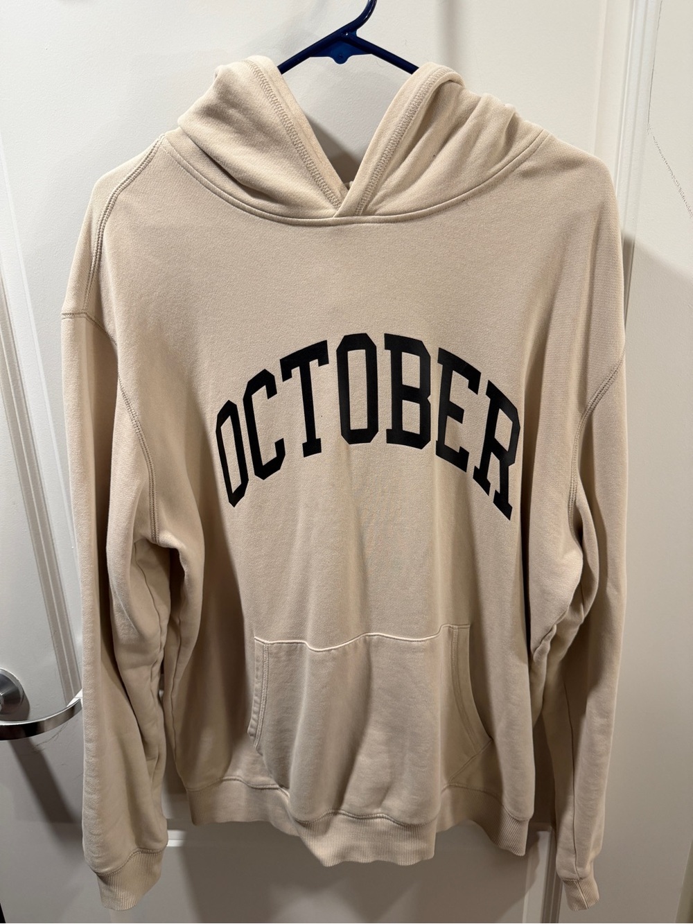 OVO Cream Hooded Sweatshirt for Men
